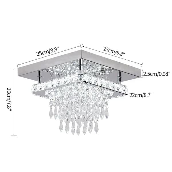 Kristallikattokruunu, kromiviimeistely, monipuoliset LED-vaihtoehdot,TyyppiE, muutettavissa