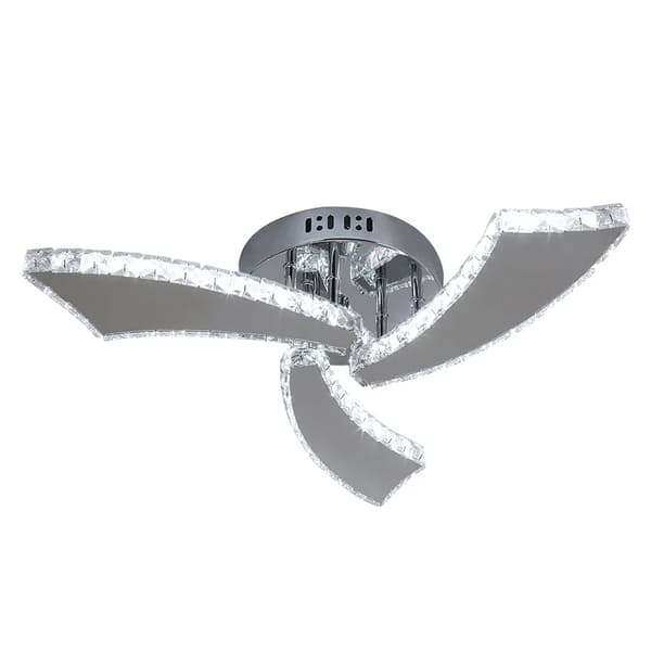 Krystal lysekroner, LED-belysning, moderne design, 3 lys, varm hvid