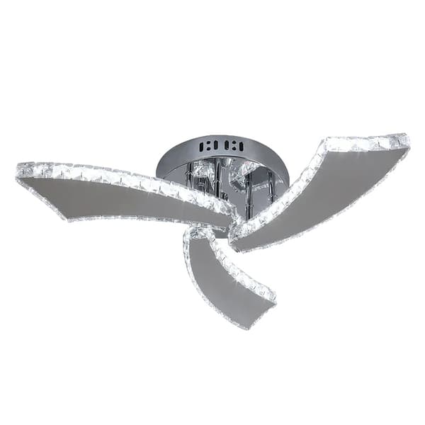 Krystal lysekroner, LED-belysning, moderne design, 3 lys, varm hvid