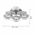 Miniatyrbillede 2 af 2: Krystal lysekroner, LED-belysning, moderne design, 5 Ringe 50W, Varm Hvid