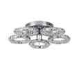 Miniatyrbillede 1 af 2: Krystal lysekroner, LED-belysning, moderne design, 5 Ringe 50W, Varm Hvid