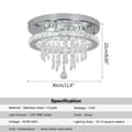 Miniatyrbillede 2 af 2: Krystal lysekroner, LED-belysning, moderne design, Rund Dia30cm, Kold Hvid