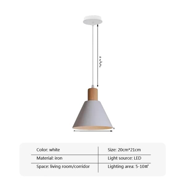 Nordiske Pendellamper, LED, 3 Hoveder, Moderne Stil,Med pærer, Hvid1P