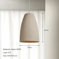 Miniatyrbillede 2 af 2: Wabi Sabi Pendelampe, E27 Pærebase, Stilfuldt Design,A-D35 H51cm, varmt lys
