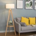 Miniatyrbillede 2 af 2: Gulvlampe, LED-pærer inkluderet, knapafbryder, minimalistisk design,12 watt varmt lys, A