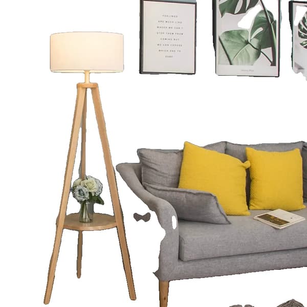 Gulvlampe, LED-pærer inkluderet, knapafbryder, minimalistisk design,12 watt varmt lys, A