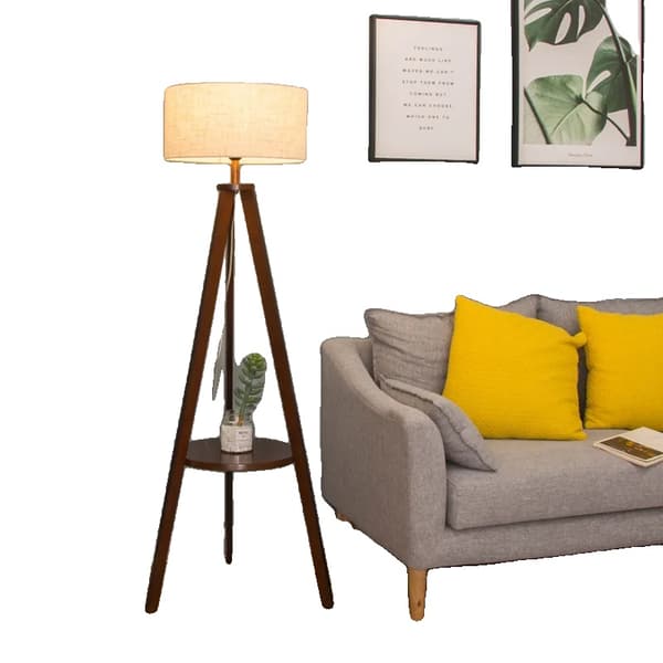Gulvlampe, LED-pærer inkluderet, knapafbryder, minimalistisk design,Fjernbetjening pære, B