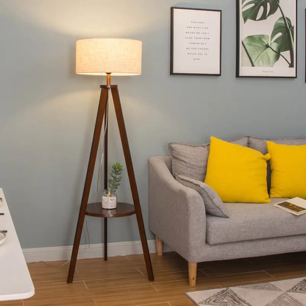 Gulvlampe, LED-pærer inkluderet, knapafbryder, minimalistisk design,12 watt varmt lys, B
