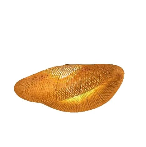 Riippuvalaisin, bambu- ja puumateriaali, Japanilainen tyyli, ei himmennettävä,Ei lamppua, Halkaisija 40CM