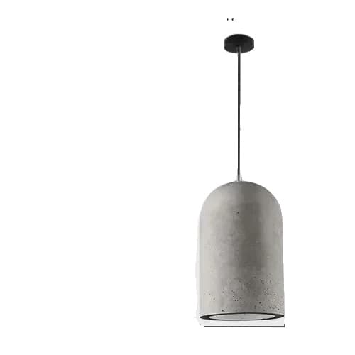 Rustik Pendellampe, Cement Lampskærm, Justerbar Højde, E27 Lampesokkel,Ikke inklusive pærer, Mellem 20x10cm