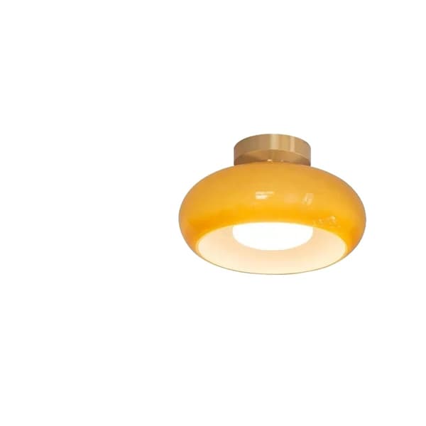 Pendellampe, nordisk moderne stil, jern- og glasmateriale, justerbar ledning,Orange-A, 10W(Max100W)