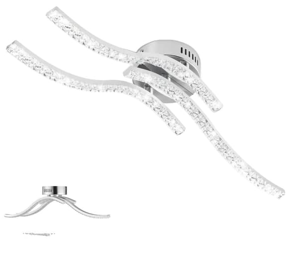 Kattovalaisin, 3/4 nauha aalto muotoilu, mitat 10,5 cm x 53 cm x 9 cm,E, Valkoinen valo 5500K