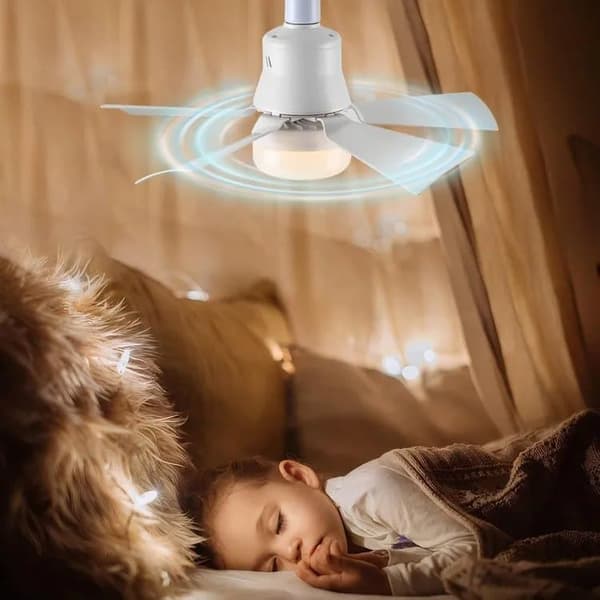 Lollanda-kattotuuletin LEDillä E27, kaukosäädin kattotuuletin, kattotuuletin LED-valaistuksella – kaukosäädin, 3 nopeutta, 3 valoväriä