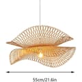 Miniatyrbild 2 av 2: Pendellampa, Dubbel Lager Rördesign, Miljövänligt Material,Ingen lampa, D55CM