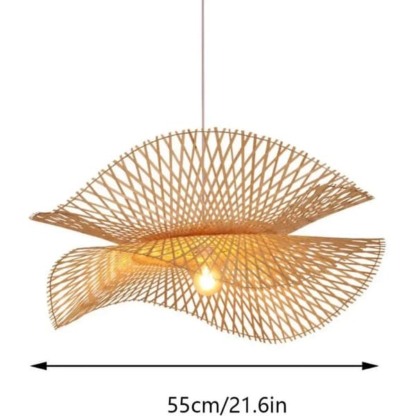Pendellampa, Dubbel Lager Rördesign, Miljövänligt Material,Ingen lampa, D55CM