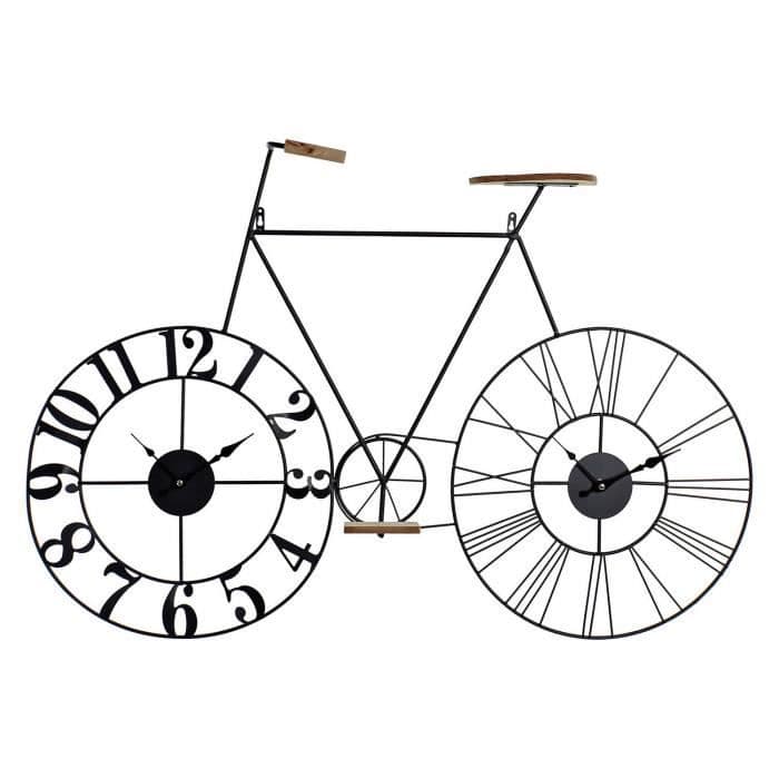 DKD Home Decor Cykel Väggklocka Järn Trä MDF (100 x 9 x 67 cm)