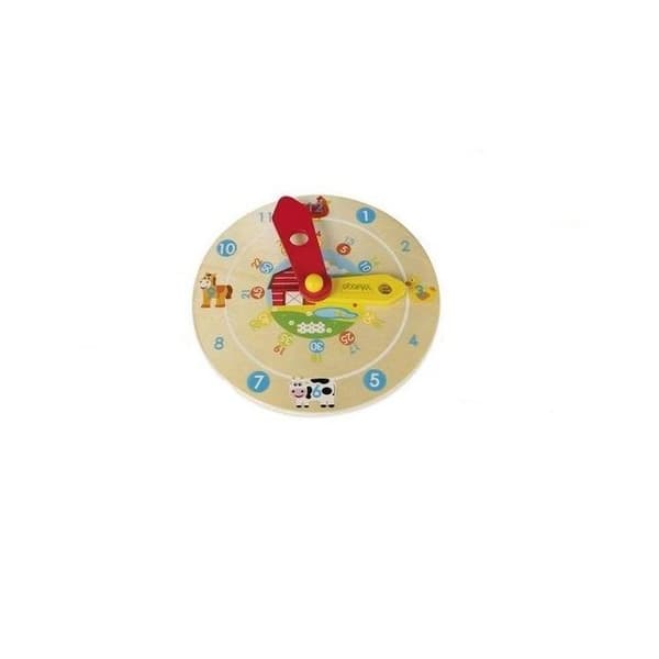 Utbildningsklocka - Montessori - Djur - 18 cm - Trä - 3+ År