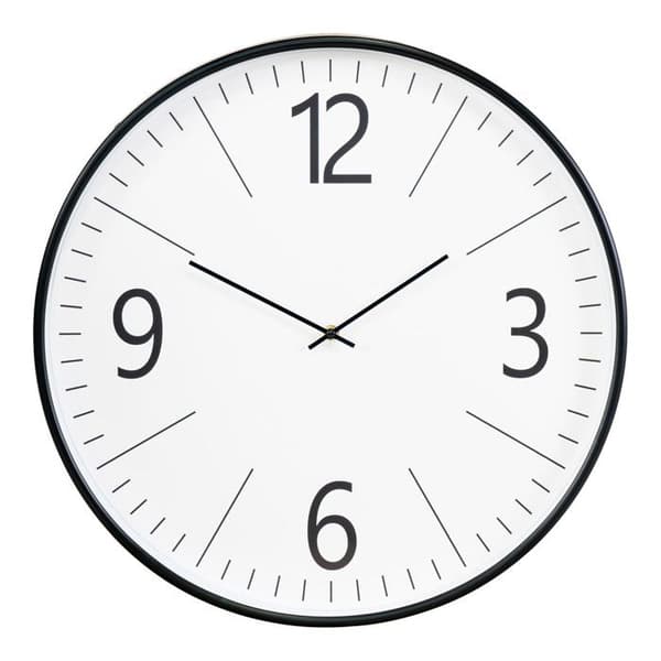 Biel Väggklocka, Ø51 cm, svart, vit.
