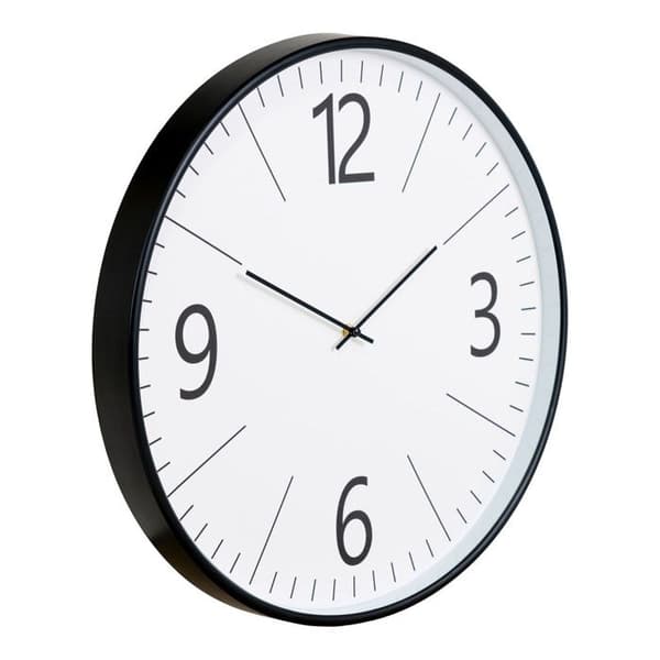 Biel Väggklocka, Ø51 cm, svart, vit.