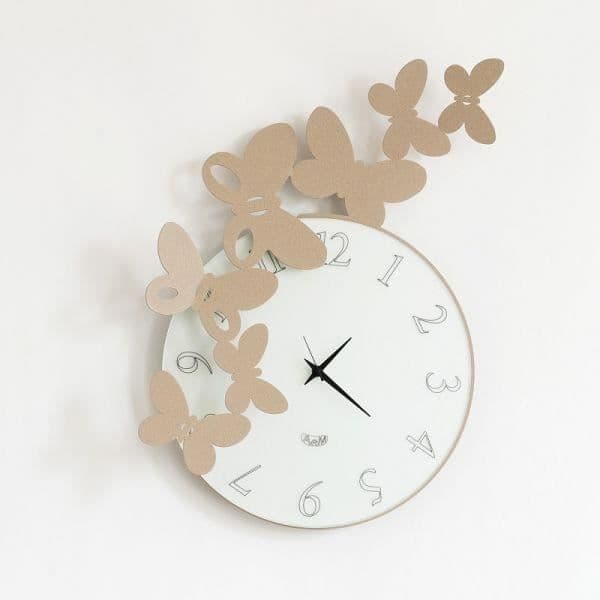 DESIGNER KLOCKA FJÄRIL TONDO BEIGE - ARTI E MESTIERI
