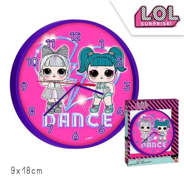 Väggklocka - Lol Surprise - Dans Unik - 18 cm - Rosa - Inomhus
