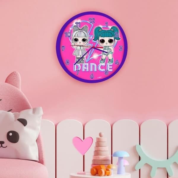 Väggklocka - Lol Surprise - Dans Unik - 18 cm - Rosa - Inomhus
