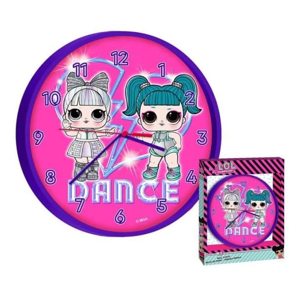 Väggklocka - Lol Surprise - Dans Unik - 18 cm - Rosa - Inomhus