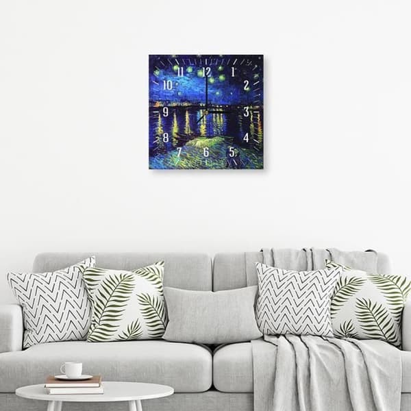 Legendarte - Starry Night Over The Rhone Wall Clock (Detalj) - Vincent Van Gogh cm. 30x30