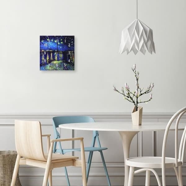 Legendarte - Starry Night Over The Rhone Wall Clock (Detalj) - Vincent Van Gogh cm. 30x30