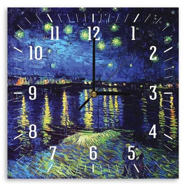 Legendarte - Starry Night Over The Rhone Wall Clock (Detalj) - Vincent Van Gogh cm. 30x30