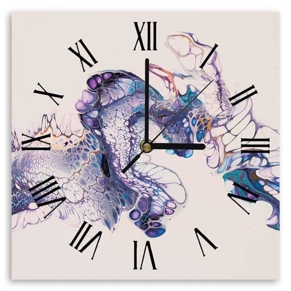 Legendarte - Purple Scales Väggklocka cm. 30x30