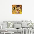 Miniatyrbild 3 av 4: Legendarte - The Kiss Wall Clock (Detalj) - Gustav Klimt cm. 30x30