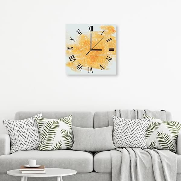 Legendarte - Färgad vattenväggklocka på genomskinlig film cm. 30x30