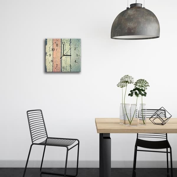 Legendarte - Färgglad träväggklocka cm. 30x30