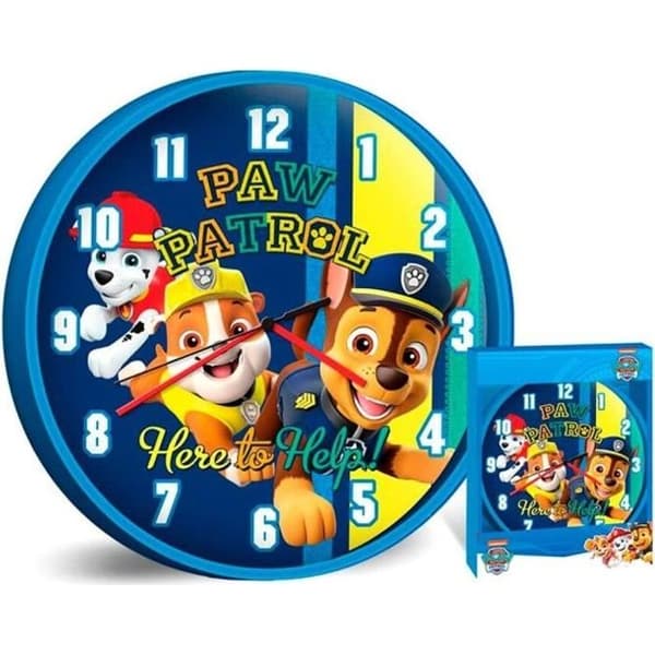 Väggklocka - Paw Patrol - 25 CM - Blå - Barn - Blandat