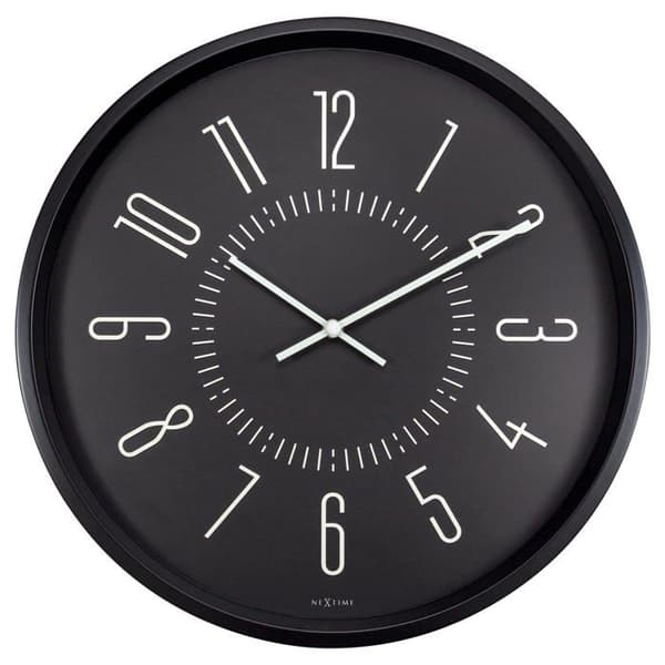 Nextime pendelklocka - 3261ZW - Upplyst väggklocka - Svart - 35 cm - Inget tickande ljud! - Lysande