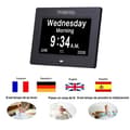 Miniatyrbild 1 av 4: YOLISTAR Digital Klocka Kalender LED - 19 typer av bilder och röstmeddelandefunktion - vit - För äldre personer
