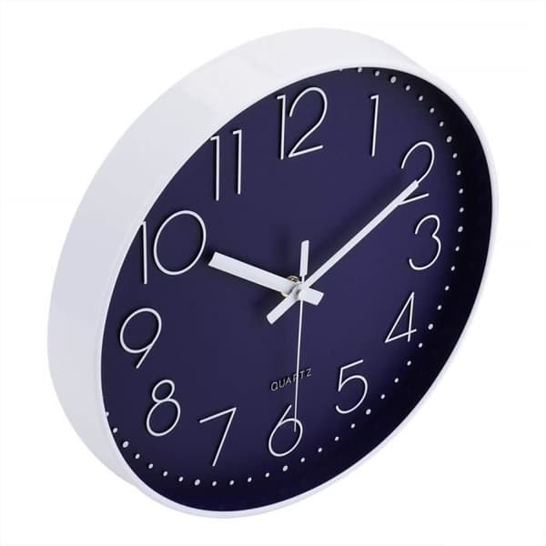 Modern Silent Wall Clock, Väggklocka för Sovrum Kök Vardagsrum - Svart - 30cm