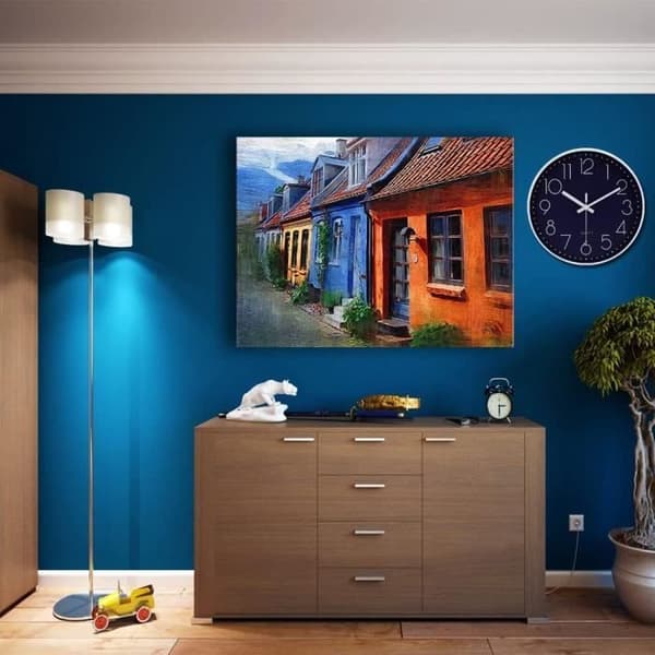 Modern Silent Wall Clock, Väggklocka för Sovrum Kök Vardagsrum - Svart - 30cm