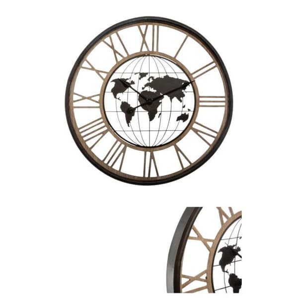 “Världsklocka, metall Diameter 67 cm Atmosphera