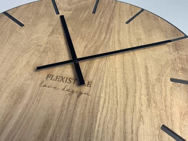 Klocka - Flexistyle pendel - z216-1d-1-x 60cm - EKO Stor väggklocka utan tickande ljud i Black Wood 60 cm