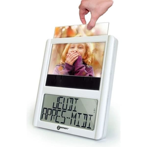 GEEMARC Digital klocka med VISO 5 fotoram