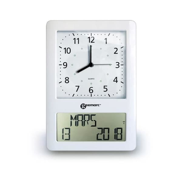 GEEMARC Analog klocka med digital display VISO 50 - Tidsmarkörer
