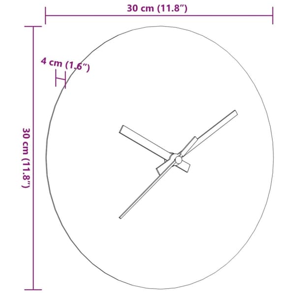 vidaXL Seinäkello valaistut numerot ja viisarit ruskea Ø30 cm