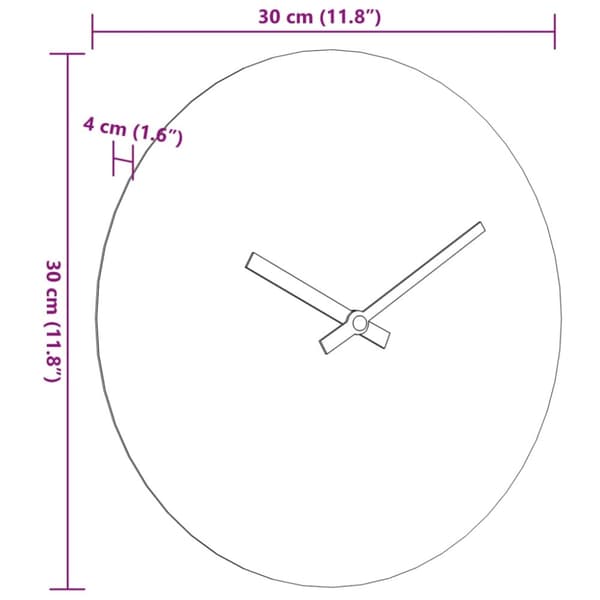 vidaXL vægur Ø30 cm konstrueret træ gul og sort