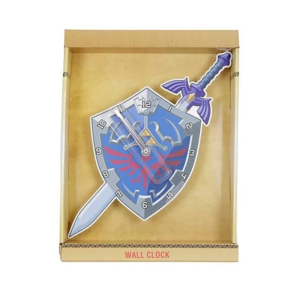 ZELDA - SHIELD &amp; SWORD - PEERSHARDY METALL VÄGGKLOCKA GLZ3037
