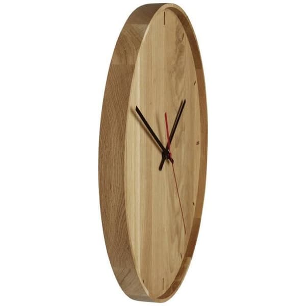 Väggklocka - TFA DOSTMANN - 60.3070.01 - Äkta ek - 350 mm - Modern skandinavisk stil