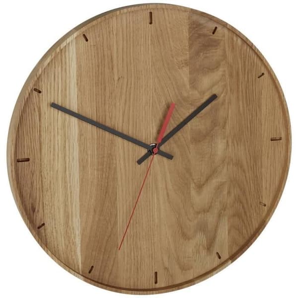 Väggklocka - TFA DOSTMANN - 60.3070.01 - Äkta ek - 350 mm - Modern skandinavisk stil