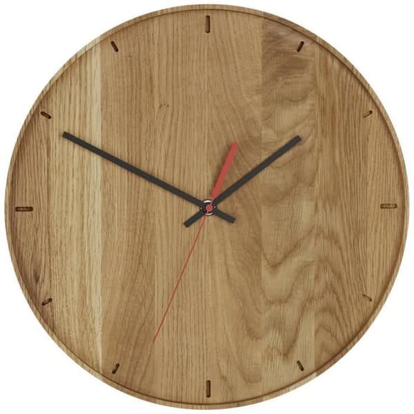 Väggklocka - TFA DOSTMANN - 60.3070.01 - Äkta ek - 350 mm - Modern skandinavisk stil