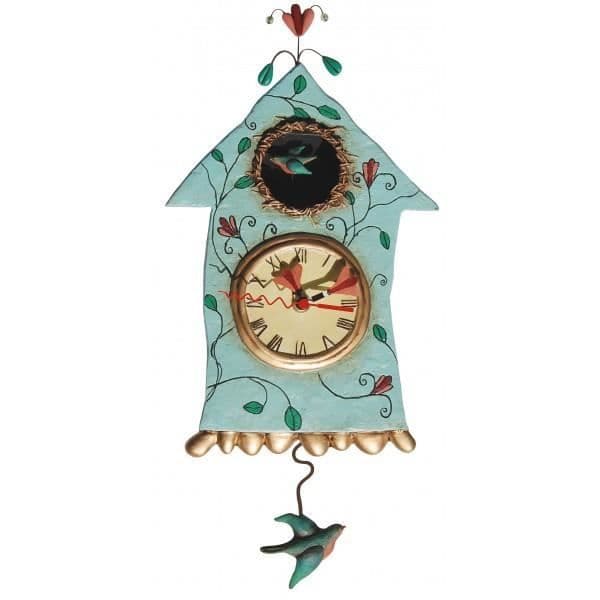 Klocka - Allen Designs - Bird House - Modern - Batterier ingår: Nej - Mått: 19 x 41,5 cm